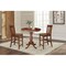 International Concepts Round 36 in Rd Top Ped Ext Table, 12 in Leaf And 2 San Remo RTA Stools, Espresso, 36 in W, 48 in L K581-36RXT-6B-S102-2 - alternate 2